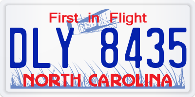 NC license plate DLY8435