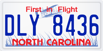 NC license plate DLY8436