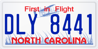 NC license plate DLY8441