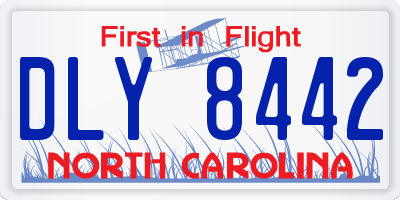 NC license plate DLY8442