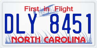 NC license plate DLY8451