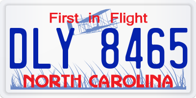 NC license plate DLY8465