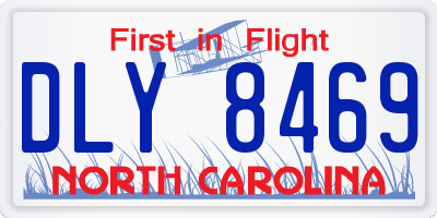 NC license plate DLY8469