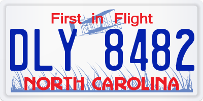 NC license plate DLY8482
