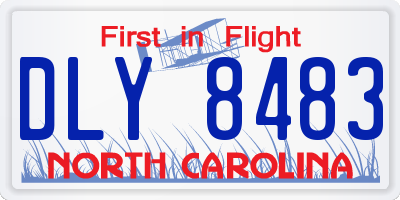 NC license plate DLY8483