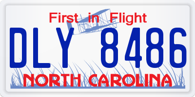 NC license plate DLY8486