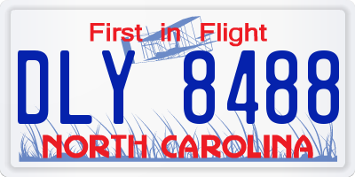 NC license plate DLY8488