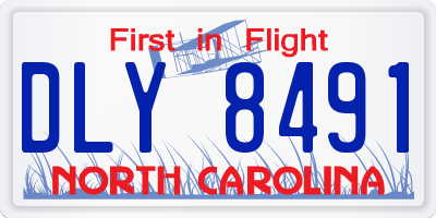 NC license plate DLY8491