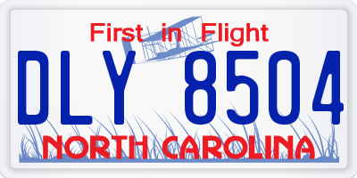 NC license plate DLY8504