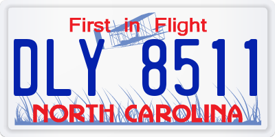 NC license plate DLY8511
