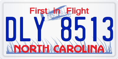 NC license plate DLY8513