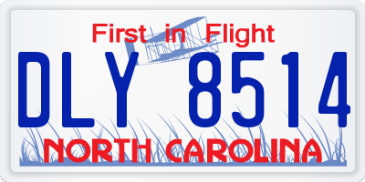 NC license plate DLY8514