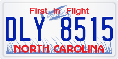 NC license plate DLY8515