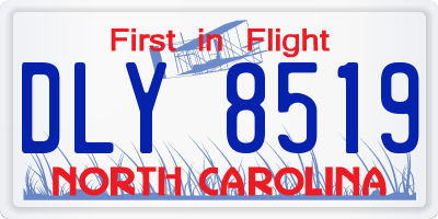 NC license plate DLY8519
