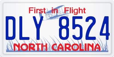 NC license plate DLY8524