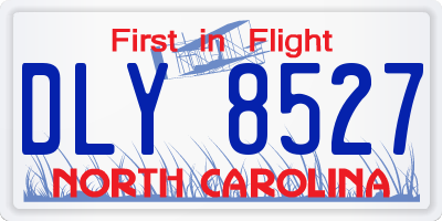 NC license plate DLY8527