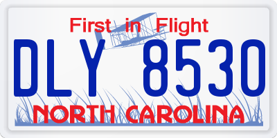 NC license plate DLY8530