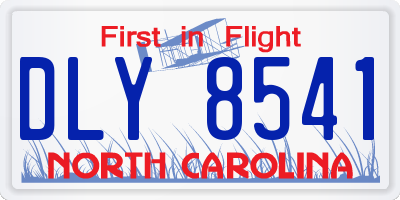 NC license plate DLY8541