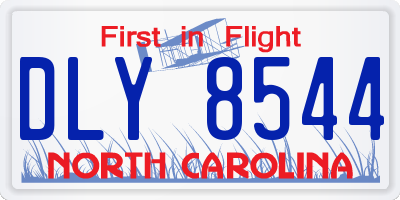 NC license plate DLY8544