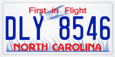 NC license plate DLY8546