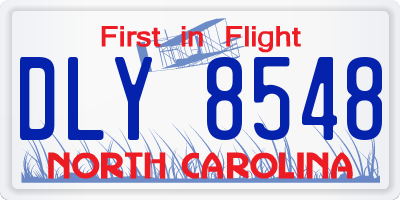NC license plate DLY8548