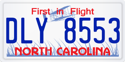 NC license plate DLY8553