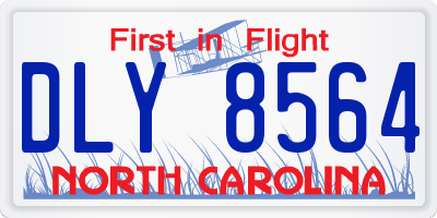 NC license plate DLY8564