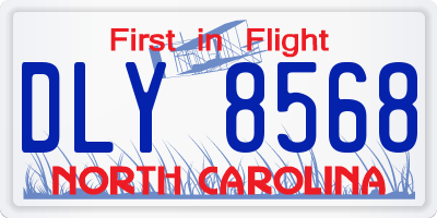NC license plate DLY8568