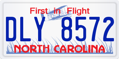 NC license plate DLY8572