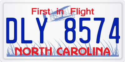 NC license plate DLY8574