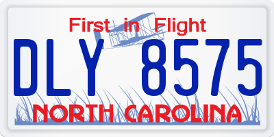 NC license plate DLY8575