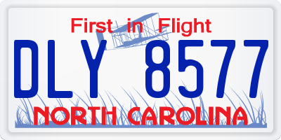 NC license plate DLY8577