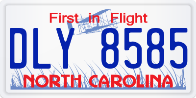 NC license plate DLY8585
