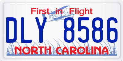 NC license plate DLY8586