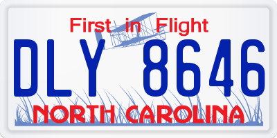 NC license plate DLY8646