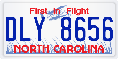 NC license plate DLY8656