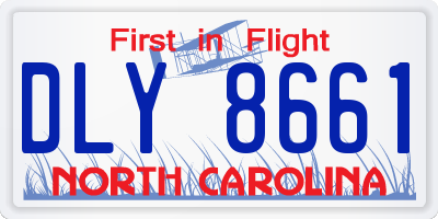 NC license plate DLY8661