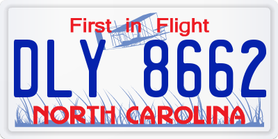 NC license plate DLY8662