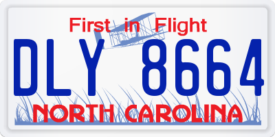 NC license plate DLY8664