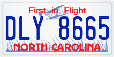NC license plate DLY8665