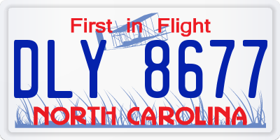 NC license plate DLY8677