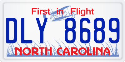 NC license plate DLY8689