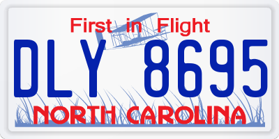 NC license plate DLY8695