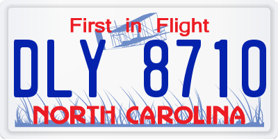 NC license plate DLY8710