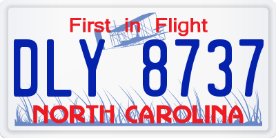 NC license plate DLY8737