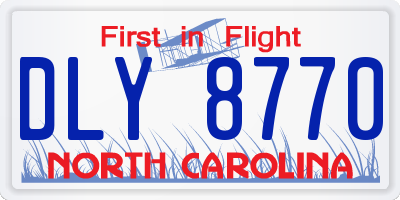 NC license plate DLY8770