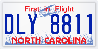 NC license plate DLY8811