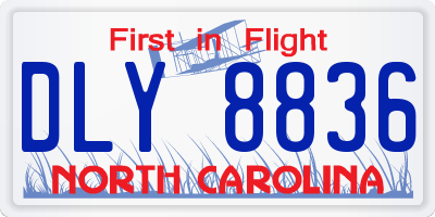 NC license plate DLY8836