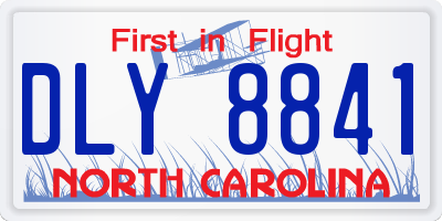 NC license plate DLY8841