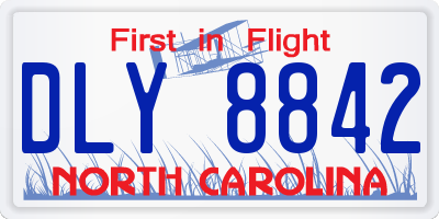 NC license plate DLY8842